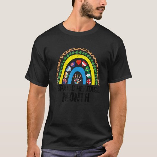 全国旗国立ヒスパニック伝統モン Tシャツ (正面)