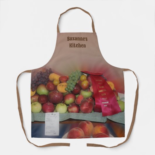 全国果実賞受賞パーソナライズされた エプロン (正面)