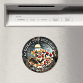 全国深い料理ピザの日4月5日マグネット マグネット (インサイチュ (食洗機))