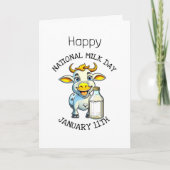 全国牛乳の日 1月11日 カード (正面)