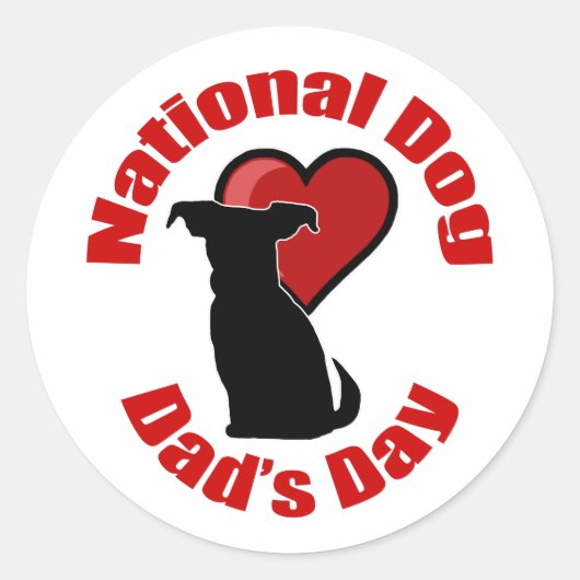 全国犬パパの日 ラウンドシール (正面)