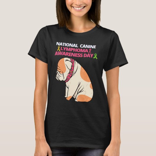 全国犬性リンパ腫認識度日 Tシャツ (正面)