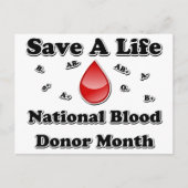 全国献血者月間 - 命を救おう ポストカード (正面)
