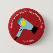 全国美容院鑑賞日バッジ/ブット 缶バッジ (正面)