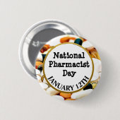全国薬剤師の日1月12日 缶バッジ (正面&裏面)