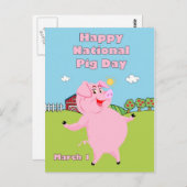 全国豚の日3月1日 ポストカード (正面/裏面)