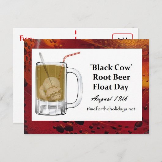 全国黒牛日食品の休日 ポストカード (正面/裏面)