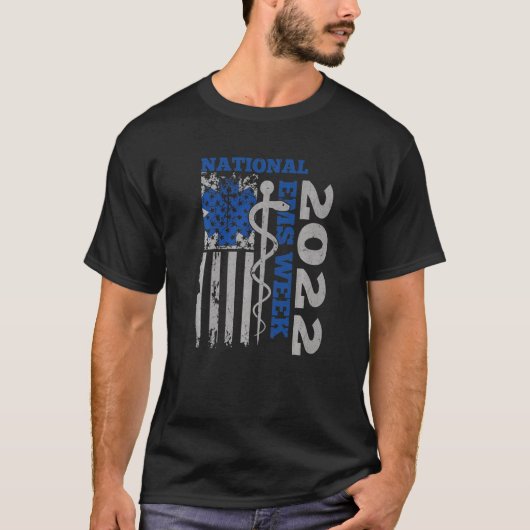 全国ems週2022米国国旗 tシャツ (正面)