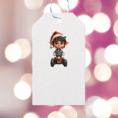 全地形クリスマス小妖精や小人ホワイトギフトラベル ギフトタグ
