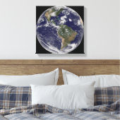 全地球と4つのストームシステムのビュー キャンバスプリント (インサイチュ (寝室))