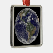全地球と4つのストームシステムのビュー メタルオーナメント (右)