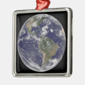 全地球と4つのストームシステムのビュー メタルオーナメント (左)