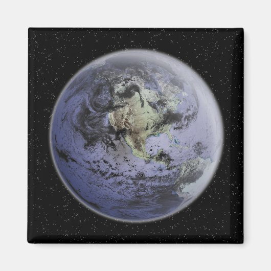 全地球のデジタル拡張画像 マグネット (正面)