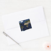 全地球の地形および地形シェーディング スクエアシール (封筒)