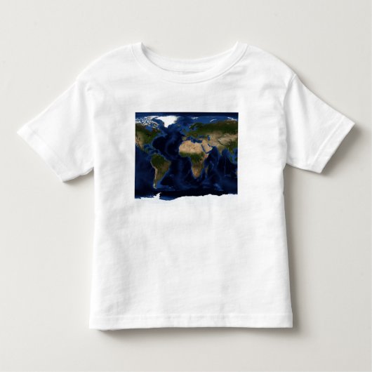 全地球の地形および地形シェーディング トドラーTシャツ (正面)
