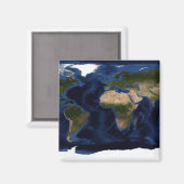 全地球の地形および地形シェーディング マグネット (正面/裏面)