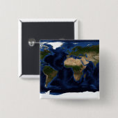 全地球の地形および地形シェーディング 缶バッジ (正面&裏面)