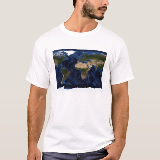 全地球の地形および地形シェーディング Tシャツ (正面)