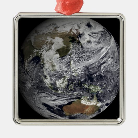 全地球の雲シミュレーション メタルオーナメント (正面)