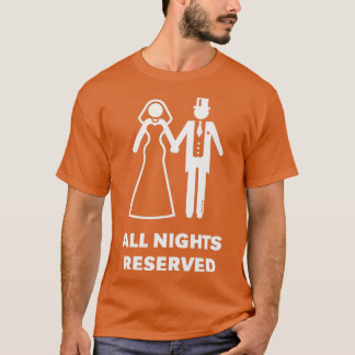 全夜予約 新婦 新郎 ハネムーン 白 Tシャツ