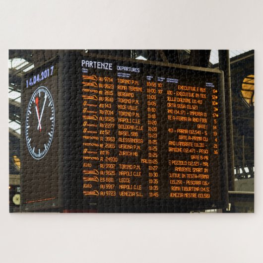 全客室 – イタリア鉄道時刻表 – 20 x 30インチ ジグソーパズル (横)