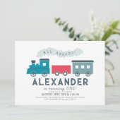 全客席蒸気列車ブルーボーイ1st誕生日 招待状 (スタンド正面)