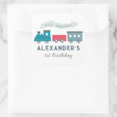 全客席蒸気機関車ブルーボーイ誕生日 スクエアシール (バッグ)