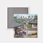 全州ハノックビレッジ韓国 マグネット (正面/裏面)