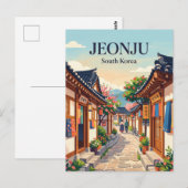 全州韓屋村路地 韓国 ポストカード (正面/裏面)