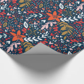 全年海軍フローラギフトラッピング紙 ラッピングペーパー (角)