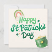全年齢男女兼用セント・パトリックの誕生日 招待状 (裏面)