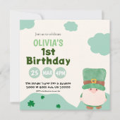 全年齢男女兼用セント・パトリックの誕生日 招待状 (正面)