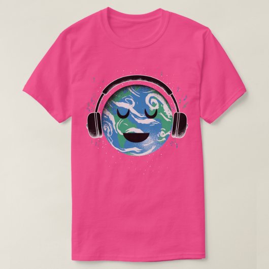 全惑星が音楽を愛している Tシャツ (デザイン正面)