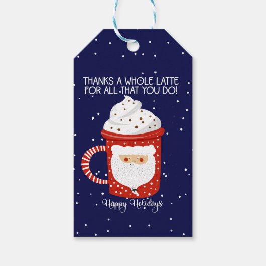 全感謝していく遅い！ハッピーホリデー ギフトタグ (正面)