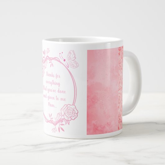 全感謝していてのお母さん、専門のマグカップ ジャンボコーヒーマグカップ (正面右)