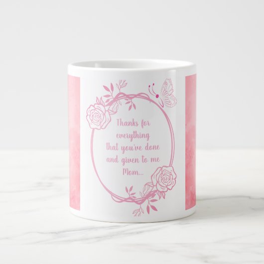 全感謝していてのお母さん、専門のマグカップ ジャンボコーヒーマグカップ (正面)