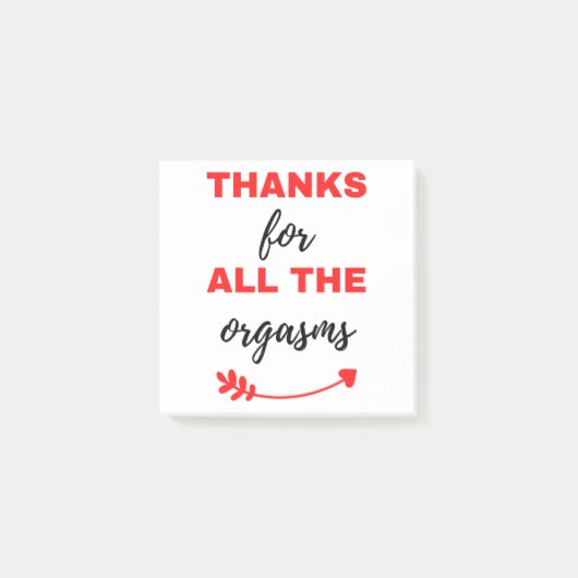 全感謝していてのオーガズムのために ポストイット (正面)