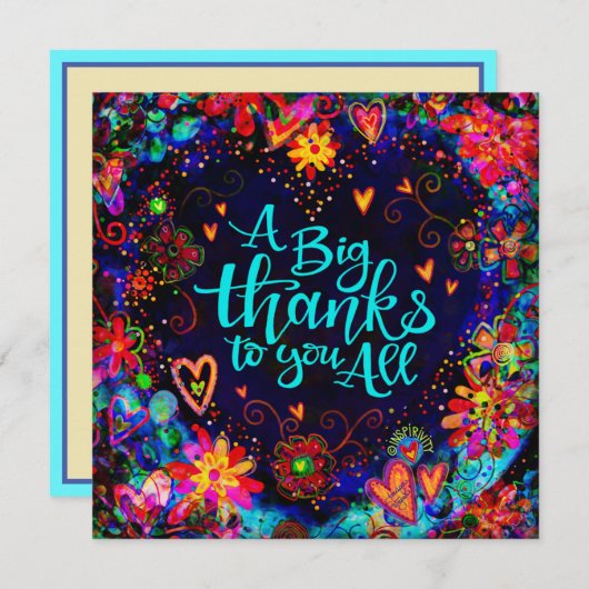 全感謝してい体のフローラハートに大きな影響を与えモダンる ノートカード (正面/裏面)