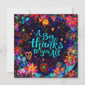 全感謝してい体のフローラハートに大きな影響を与えモダンる ノートカード (正面)