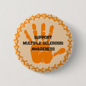 全手多発性硬化症認識度 缶バッジ (正面)