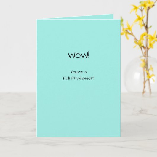 全教授おめでとうございますプロモーション カード (黄色い花)