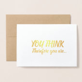 全教授プロモーションおめでとうございます考え 箔カード (封筒付き正面)