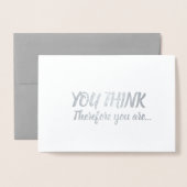 全教授プロモーションおめでとうございます考え 箔カード (封筒付き正面)