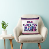 全文字デザイン宇宙であなたを愛する素敵なパパ クッション (椅子)
