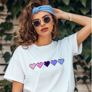 全方位フラグピクセルハート Tシャツ