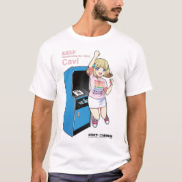 全日本テーブル筐体愛好会のキャビィちゃんとアップライト筐体（B） Tシャツ