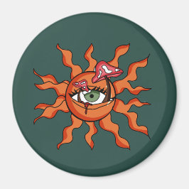 全日照式のキノコの光線 マグネット