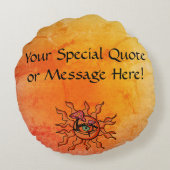 全日照式のキノコの光線 ラウンドクッション (裏面)