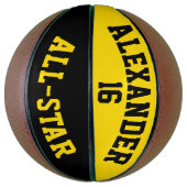 全星デイグロー黄と黒 バスケットボール (縦)