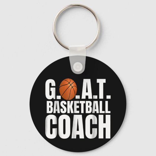 全時間コーチもっとも偉大のヤギのバスケットボール監督 キーホルダー (正面)